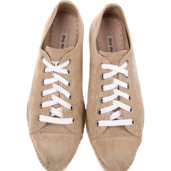 Miu Miu Suede Platform Espadrilles - Picture 3 of 5